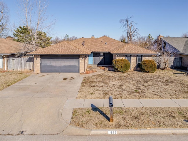 ranch-style house with a garage