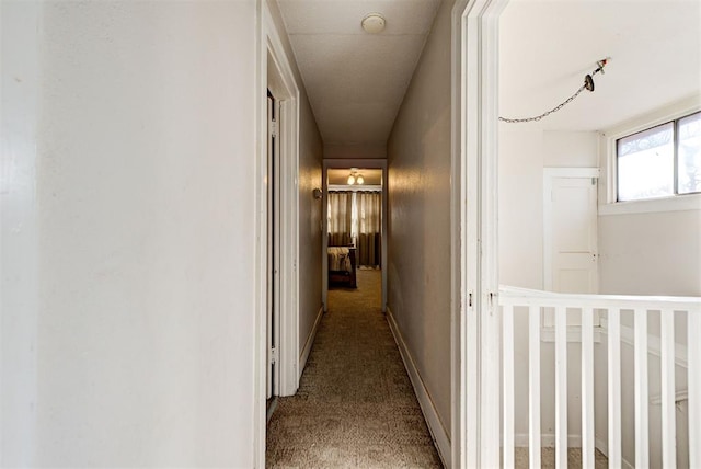 corridor featuring carpet flooring