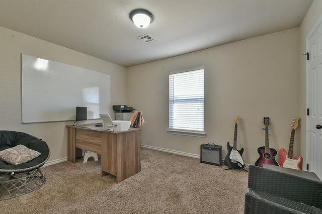 view of carpeted office