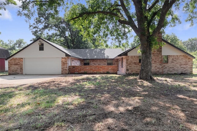 ranch-style home with a garage