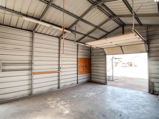 garage with a carport