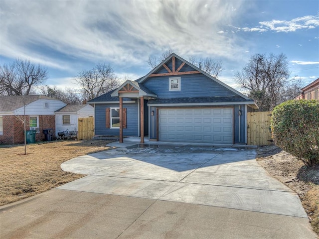 view of front of house featuring a garage