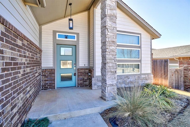 doorway to property featuring a patio