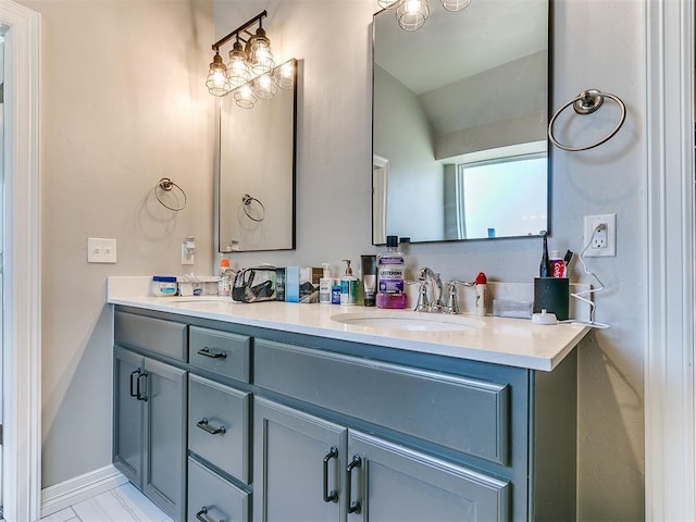 bathroom with vanity