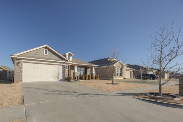 ranch-style home with a garage