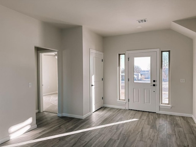 210 S Noble Ave, Hinton, OK 73047 - foyer entrance with wood finished floors and baseboards