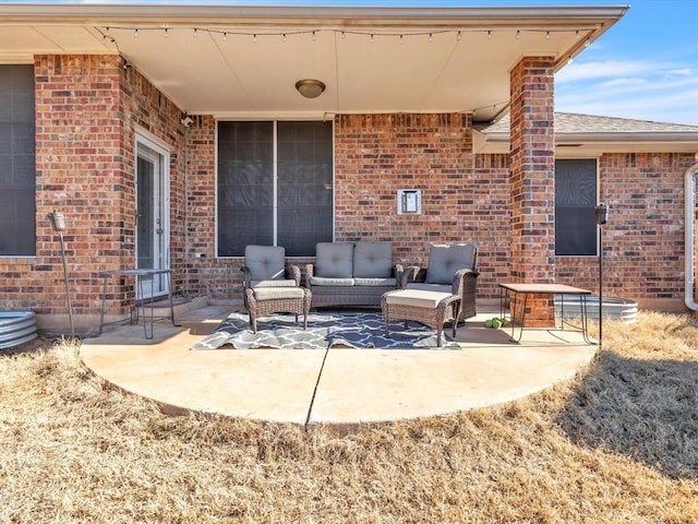 view of patio with outdoor lounge area