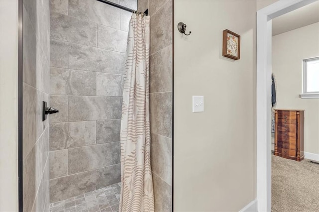 bathroom with walk in shower