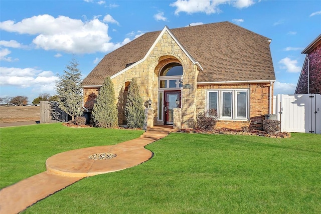 view of front of house with a front yard