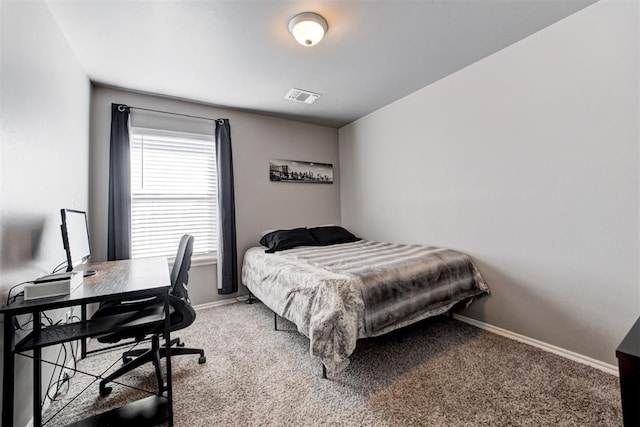 bedroom with carpet