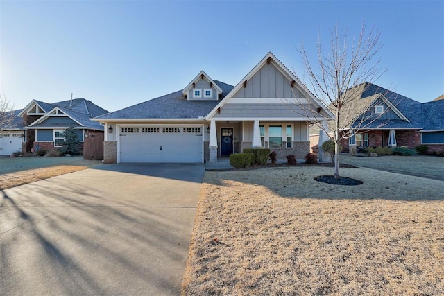 craftsman-style house featuring a garage