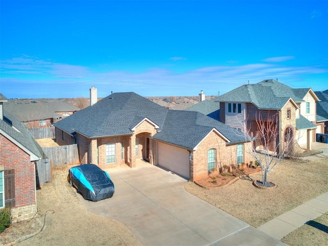 view of front facade with a garage