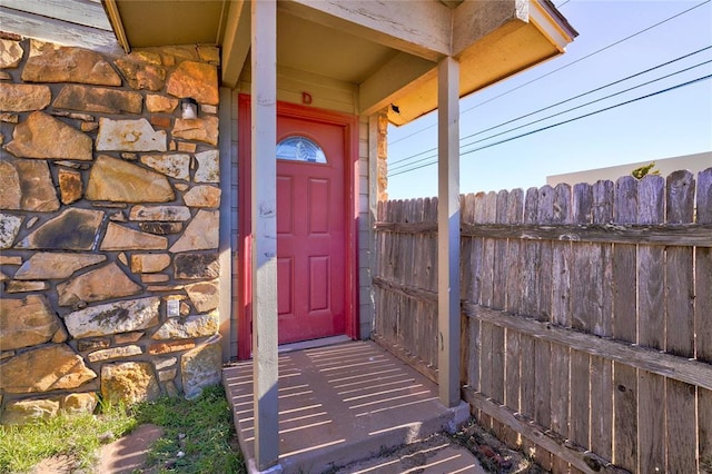 view of doorway to property