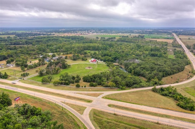 bird's eye view with a rural view