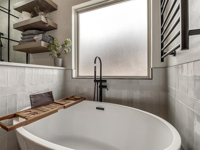 bathroom featuring a bathing tub, plenty of natural light, and sink