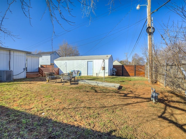 exterior space featuring a patio and central air condition unit