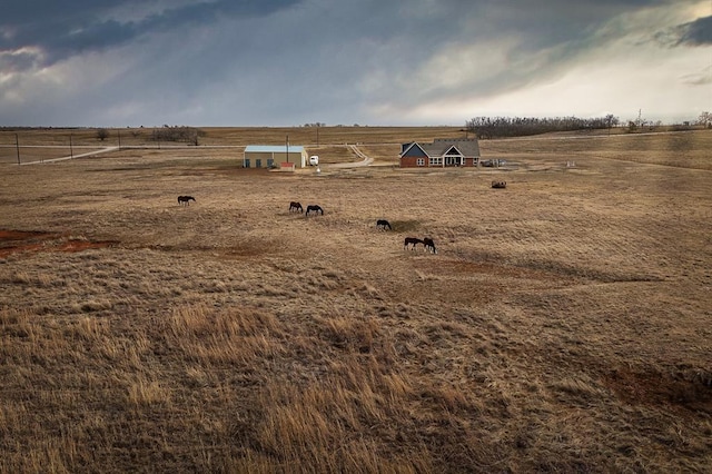 view of yard featuring a rural view