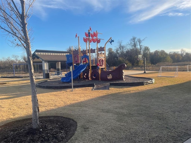 view of jungle gym