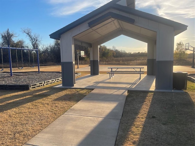 view of property's community with a gazebo