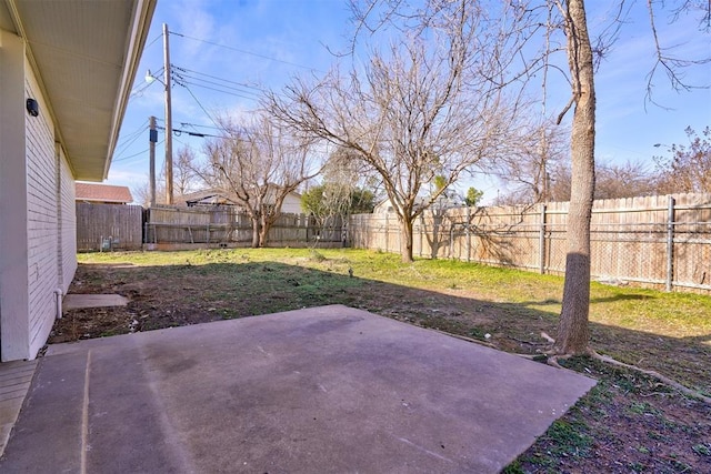 view of yard with a patio area