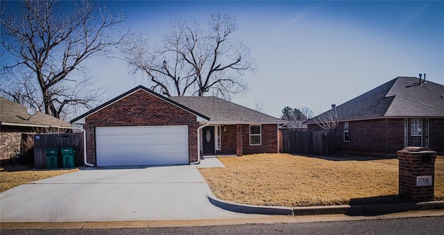 view of front facade with a garage