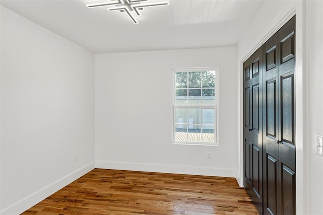 interior space with hardwood / wood-style flooring