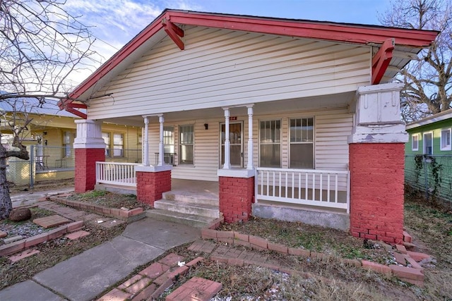 view of front of house with a porch