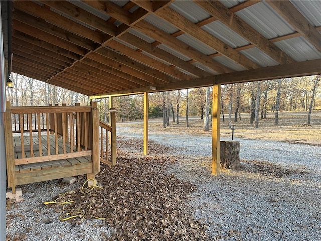 view of yard featuring a deck