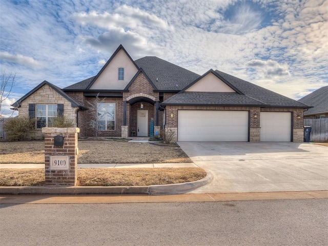 view of front of home featuring a garage