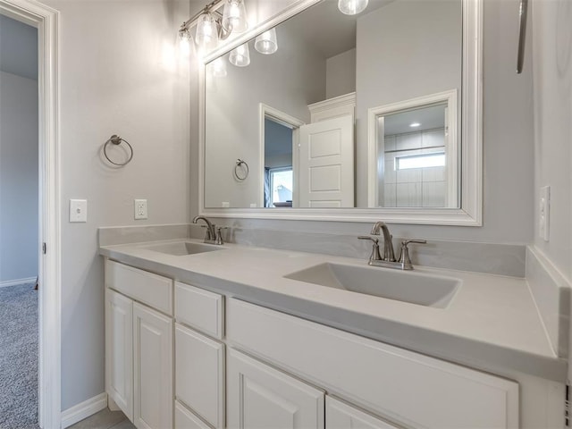 bathroom with vanity