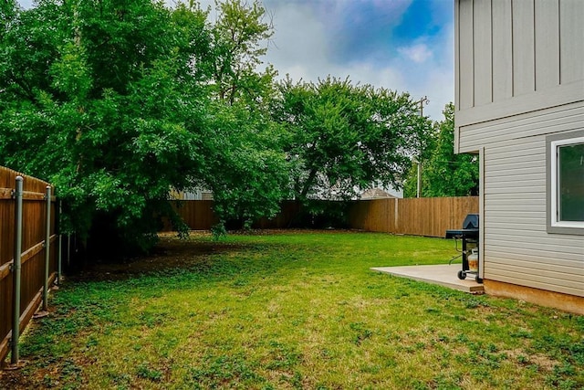 view of yard featuring a patio area