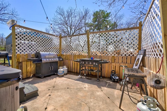 view of patio / terrace featuring grilling area