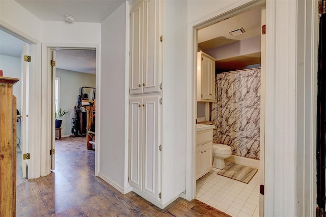 hall featuring light hardwood / wood-style floors