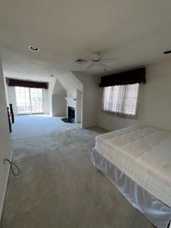 unfurnished bedroom with carpet floors and ceiling fan