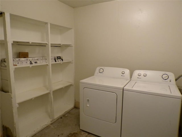 laundry room featuring washer and dryer