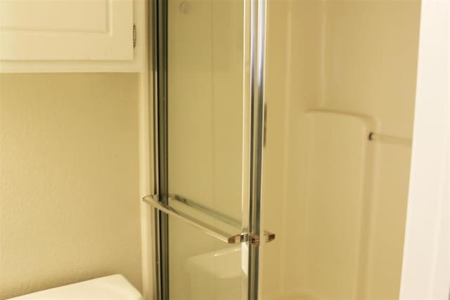 bathroom featuring walk in shower