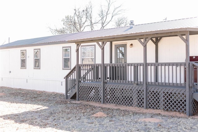 view of front of house featuring a deck