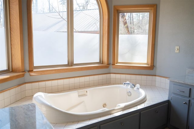 bathroom featuring a whirlpool tub