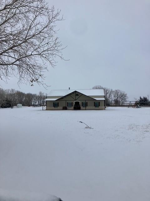 view of snowy yard