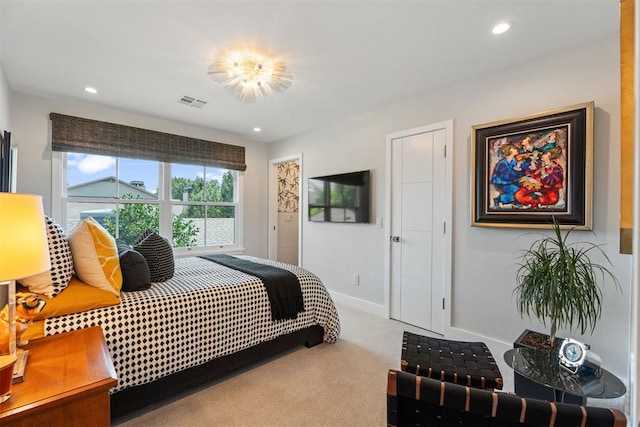 view of carpeted bedroom