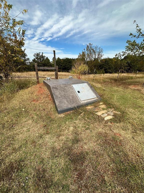 view of storm shelter