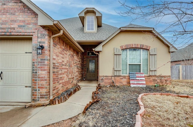 entrance to property with a garage