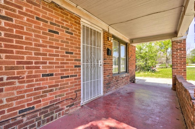 view of patio with a porch