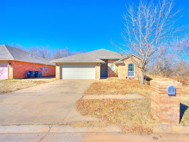 ranch-style home with a garage