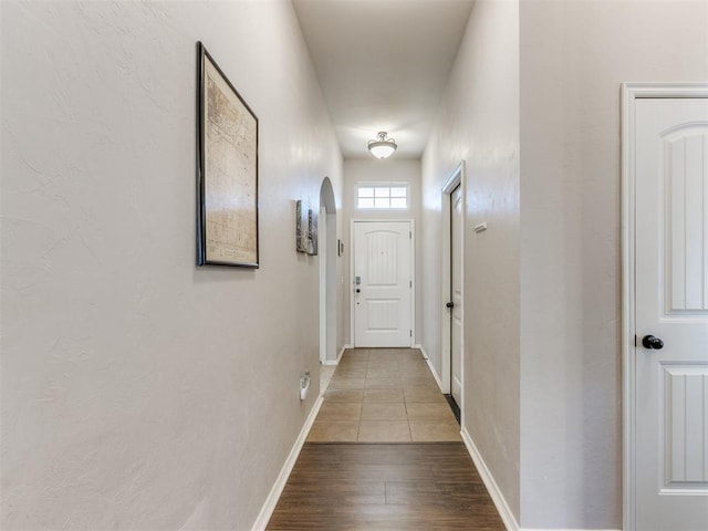 hall featuring hardwood / wood-style floors