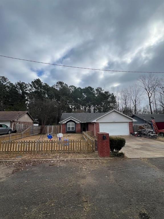 view of front of home featuring a garage