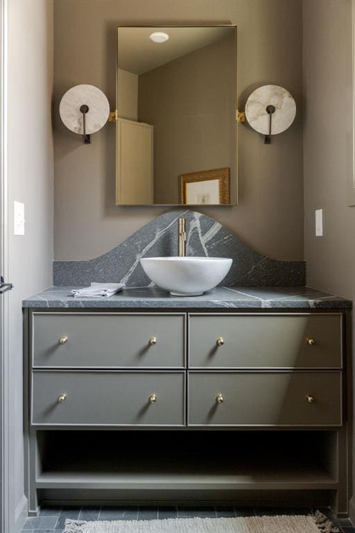 interior space with vanity
