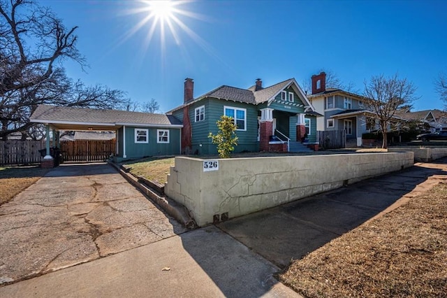 view of front of home