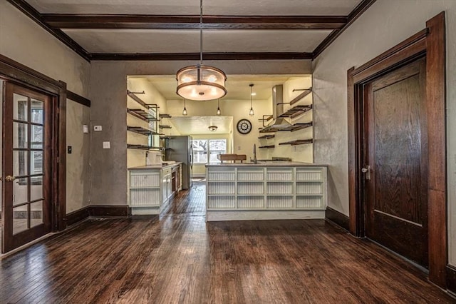 reception area with french doors and sink