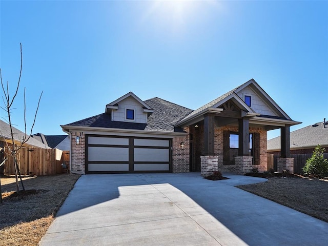 view of front of home featuring a garage